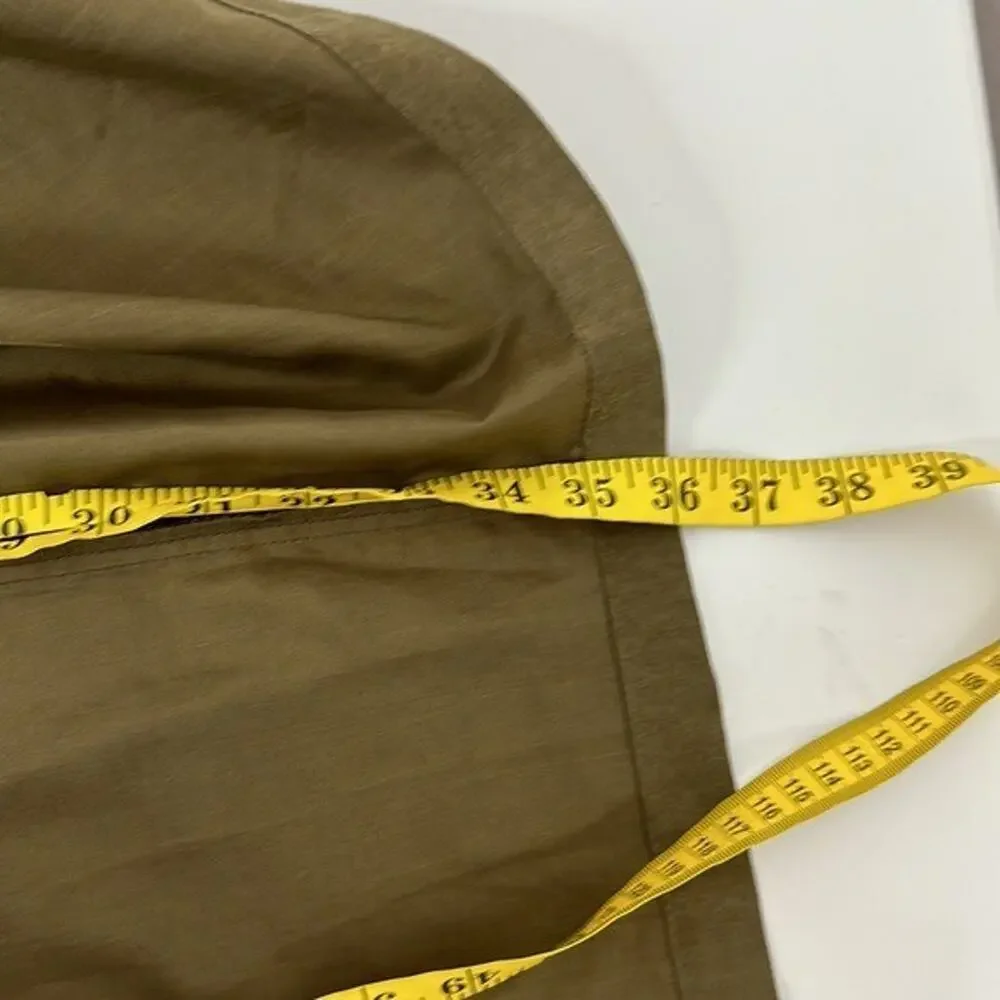 Buckle BKE Jacket Womens Large Green Roll Tab Sleeve Tie Cinch‎ Closure Olive